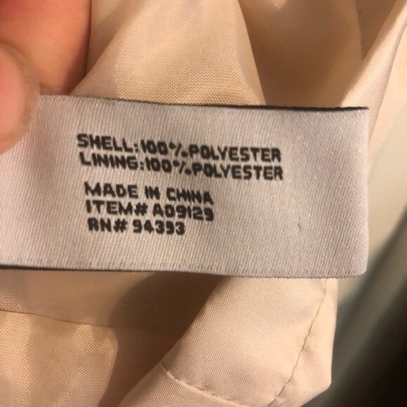 KORET Large Cream Ivory Windbreaker Lightweight Jacket Coat Hooded Button Up - Picture 7 of 9